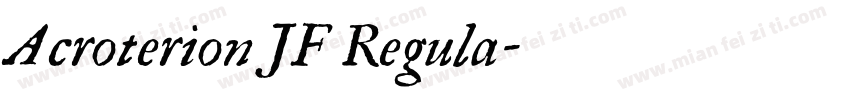 Acroterion JF Regula字体转换